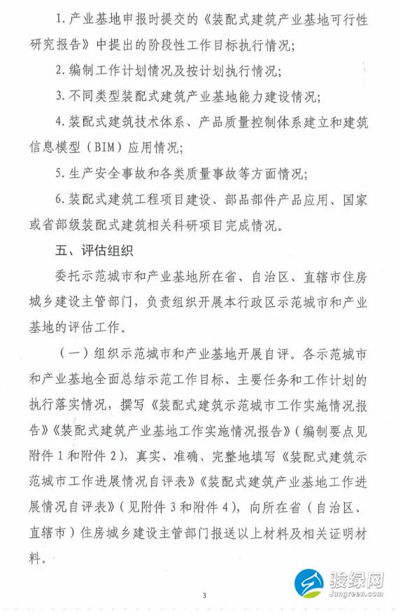 关于开展第一批装配式建筑示范城市和产业基地实施情况评估的通知